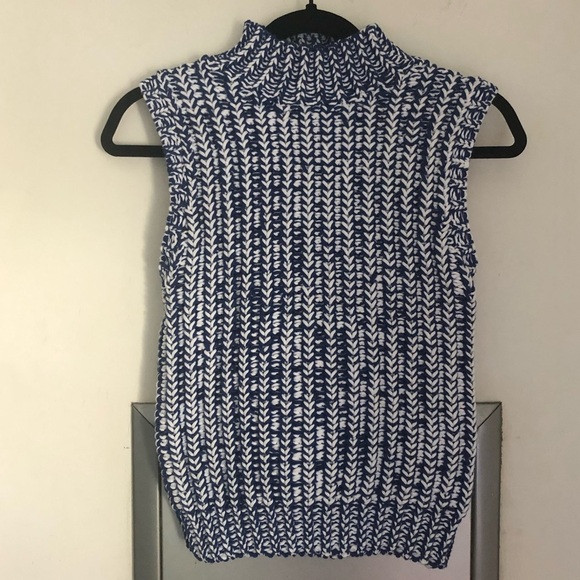 ALICE + OLIVIA Tomi Two-Tone Chunky Knit Top Size medium - Picture 5 of 11